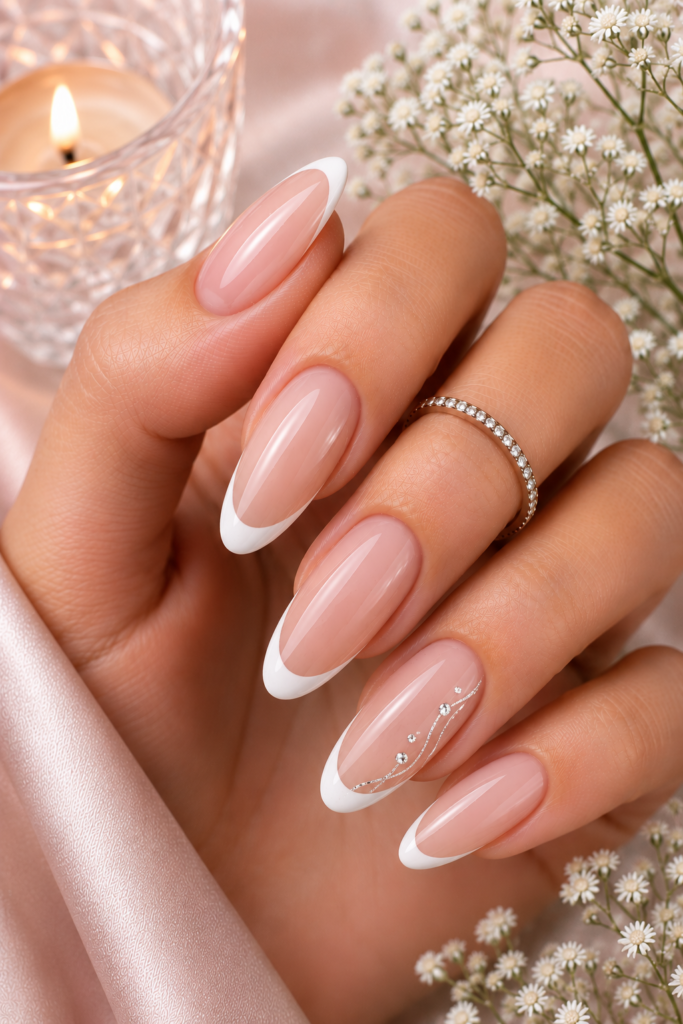 Elegant bridal gel nail designs