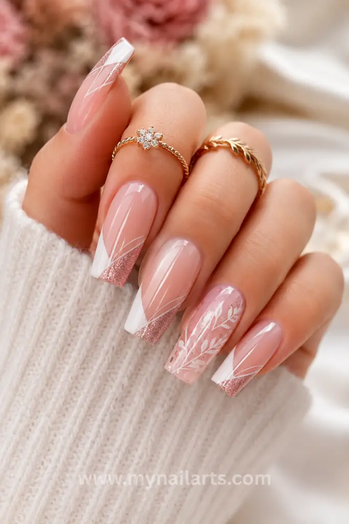 Elegant nude gel nail designs on almond-shaped nails