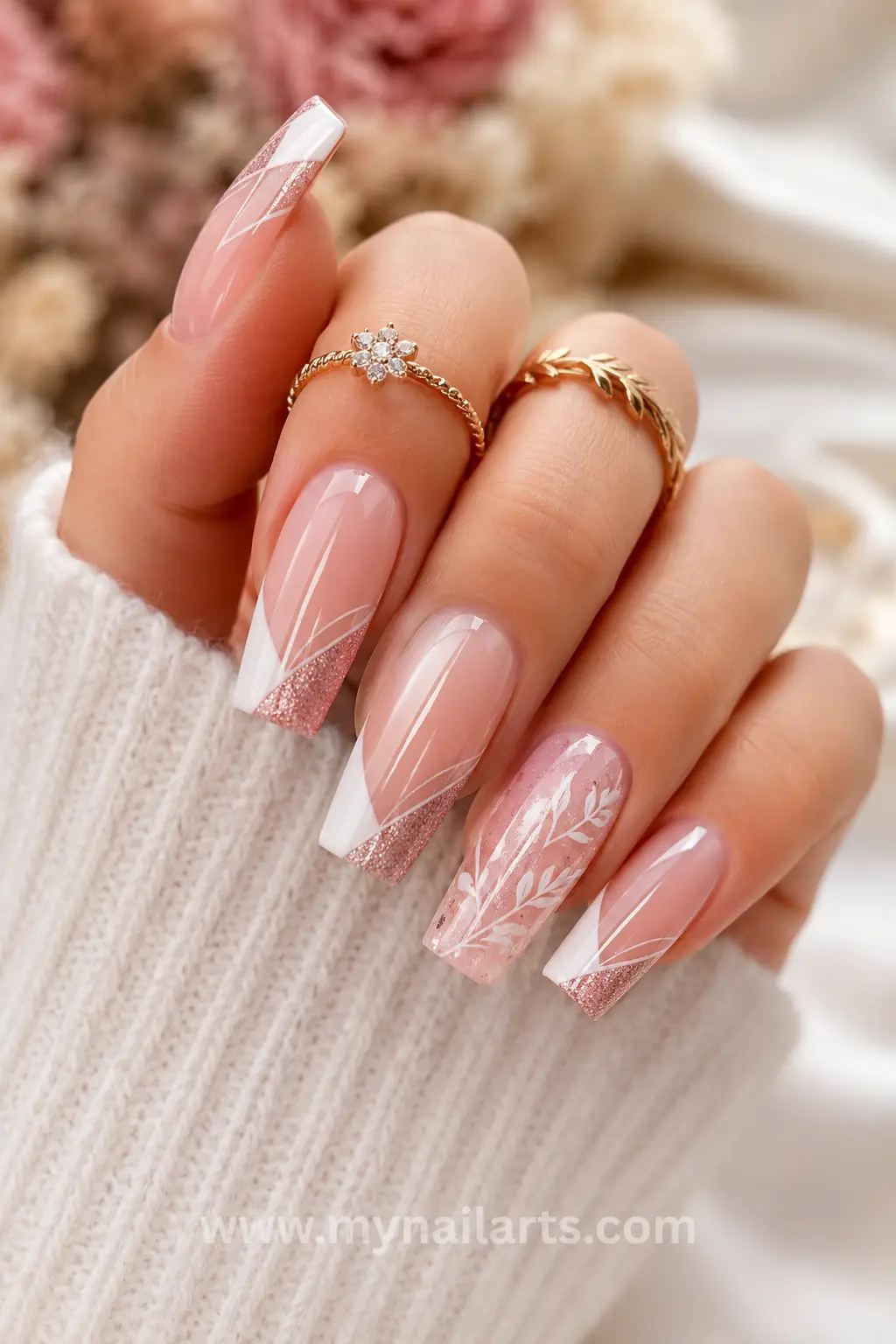 Elegant nude gel nail designs on almond-shaped nails