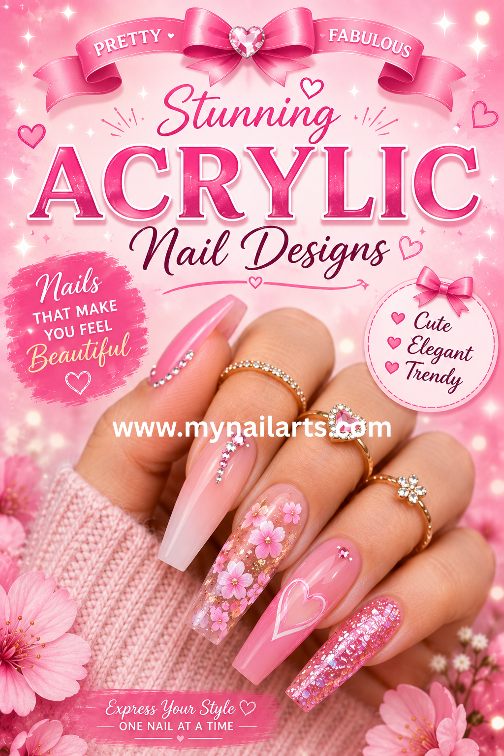 Acrylic nail designs for every skin